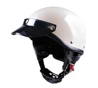 Casco Half Helmet Vintage Medio Casco Scooter Jet Retro Homologado DOTECE Cascos Abiertos De Moto Cascos Motocicleta para Cascos Cruiser Chopper para Hombres Y Mujeres E,M:57-58CM