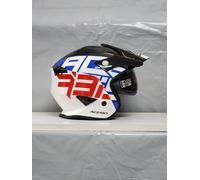 Casco Helmet Jet Aria Trial 22.06 Negro Azul Blanco Rojo Talla XL