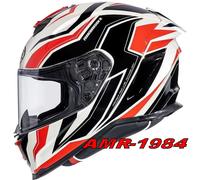 Casco Helmet Premier Hyper RW2 Integral Fibra Blanco Negro Rojo Con Pinlock