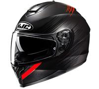 HJC C70N Sway Casco, negro-rojo, tamaño S para Hombres