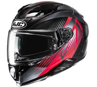 casco hjc f71 catos (mc1) - negro / rojo M