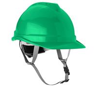 Casco industrial con barbijo, verde