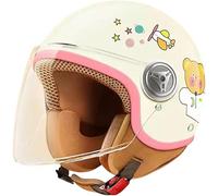 Casco infantil abierto 3/4 para motocicleta, apto para niños y niñas de 4 a 14 años, ideal para quad, scooter, moto urbana y scooter eléctrico. D,48-54CM