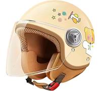 Casco infantil abierto 3/4 para motocicleta, apto para niños y niñas de 4 a 14 años, ideal para quad, scooter, moto urbana y scooter eléctrico. E,48-54CM