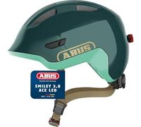Casco infantil ABUS Smiley 3.0 ACE LED - Casco de bicicleta con luz - Ajuste profundo y espacio para trenzas - Para niña y niño