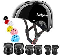 Casco Infantil Ajustable con Rodilleras, Coderas y muñequeras, Juego de Equipo de protección 7 en 1 para niños y niñas, para monopatín, Bicicleta, Patinete, Hoverboard