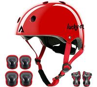Casco Infantil Ajustable con Rodilleras, Coderas y muñequeras, Juego de Equipo de protección 7 en 1 para niños y niñas, para monopatín, Bicicleta, Patinete, Hoverboard