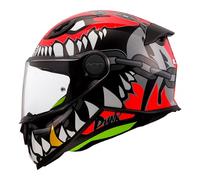 casco infantil ls2 ff812 punk - gris / rojo M