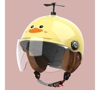 Casco Infantil Moderno, Casco Medio Para Motocicleta Eléctrica 3/4 Con Visera, Diseño Homologado DOT, Estilo Retro Para Calle, Kart, Moto De Cross, Scooter Y Ciclomotor G,48-55cm.