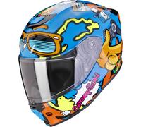 Casco infantil Scorpion Exo-JNR Air Fun, blanco/amarillo/azul, Y/M (50/51)