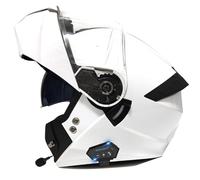 Casco Integrado Moto Abatible Cascos Integrales Motocicleta Modular Bluetooth con Doble Visera Micrófono con Altavoz Incorporado Homologado ECEDOT Casco Motocross Modulares K,XXL:63-64CM