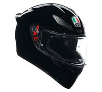 AGV Casco moto integral K1 S E2206 – ECE, alerón aerodinámico, visera antiarañazos – Negro XXL