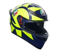 Casco Integral AGV K1-S E2206 Amarillo Fluo Azul Mate Sole Luna 2018 Talla M