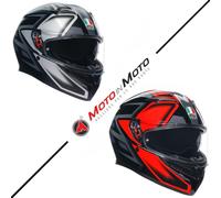 AGV K3 Compound, casco integral S male Negro/Rojo