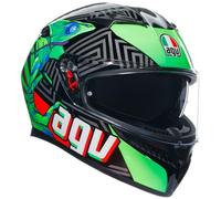 Casco Integral AGV K3 E2206 MPLK Kamaleon Negro Rojo Verde Homologación E06