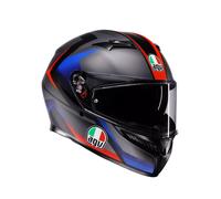 Casco Integral AGV K3 Striga Grafico Negro Azul Rojo Opaco Talla S