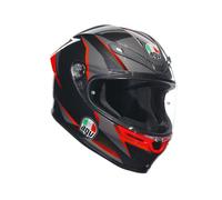 casco moto Integral K6 S Multi Slashcut Black Grey Red - Talla L