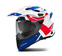Airoh Commander 2 Reveal Casco de motocross, blanco/azul/rojo, Talla XL (61/62)