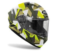 Airoh Valor Army, casco integral S male Mate Blanco/Oliva/Amarillo Neón/Gris