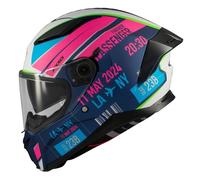 Casco Integral Axxis FF130SV Panther SV Passenger C8 Azul Blanco Rosa Mate Talla S