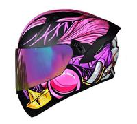 Casco Integral con Doble Visera Equipamiento de Racing para Adultos Cascos de Moto Seguro y Moderno con Campo de visión de 190 Grados Diseño Ligero y Transpirable. L/59-60cm