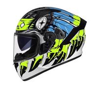 Casco Integral con Doble Visera Equipamiento de Racing para Adultos Cascos de Moto Seguro y Moderno con Campo de visión de 190 Grados Diseño Ligero y Transpirable. XXL/63-64cm