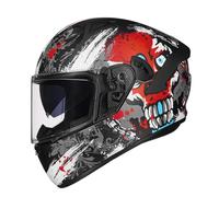 Casco Integral con Doble Visera Equipamiento de Racing para Adultos Cascos de Moto Seguro y Moderno con Campo de visión de 190 Grados Diseño Ligero y Transpirable. XXL/63-64cm