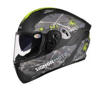 Casco Integral con Doble Visera Equipamiento de Racing para Adultos Cascos de Moto Seguro y Moderno con Campo de visión de 190 Grados Diseño Ligero y Transpirable. XXL/63-64cm