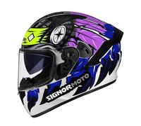 Casco Integral con Doble Visera Equipamiento de Racing para Adultos Cascos de Moto Seguro y Moderno con Campo de visión de 190 Grados Diseño Ligero y Transpirable. XL/61-62cm