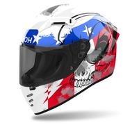 Casco integral de moto Airoh CONNOR Nation blanco-rojo-azul XL
