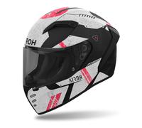 Casco integral de moto Airoh CONNOR Omega blanco-rojo mate M