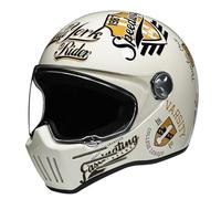Casco Integral de Moto con Visera Transparente para Hombre y Mujer Cruising Deportes Viajes Cascos de Motocicleta para desplazamientos Diarios con certificación Dot ABS Beige M/57-58cm