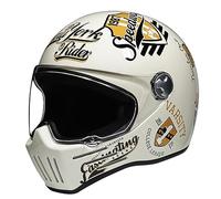 Casco Integral De Moto Estilo Retro, ECE Homologado para Mujer y Hombre Con Visera - Seguridad y Protección Cabeza F, M=57-58cm