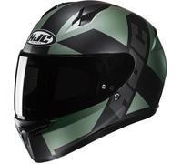 Casco integral de moto HJC C10 Tez MC4SF negro-verde XS