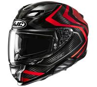 Casco integral de moto HJC F71 Carbon Nevio MC1 negro-rojo XS