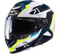 Casco integral de moto HJC RPHA 71 Hapel MC3H azul-blanco-amarillo fluo liquidación M