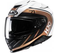 Casco integral de moto HJC RPHA 71 Mapos MC9SF negro-marrón-blanco M