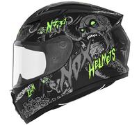 Casco integral de moto infantil NOX N731 ZUMBI negro mate-verde M