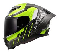 LS2 FF807 Dragon Trax Carbon Casco, carbono-amarillo, tamaño L para Hombres