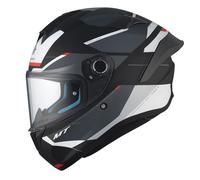 Casco integral de moto MT TARGO S KAY B2 negro-gris-blanco mate XL