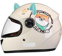 Casco integral de moto para niños, casco scooter homologado ECE con visera solar y bufanda extraíble, casco scooter para niños y niñas de 3 a 12 años M,48-55CM