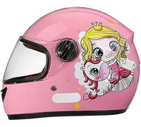 Casco integral de moto para niños, casco scooter homologado ECE con visera solar y bufanda extraíble, casco scooter para niños y niñas de 3 a 12 años A,48-55CM