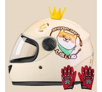 Casco Integral De Moto Para Niños, Homologado Según La Norma ECE 22.06, Con Visera Y Bufanda Extraíble, Para Niños Y Niñas De 3 A 13 Años. 5,48-55CM