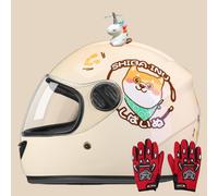 Casco Integral De Moto Para Niños, Homologado Según La Norma ECE 22.06, Con Visera Y Bufanda Extraíble, Para Niños Y Niñas De 3 A 13 Años. 6,48-55CM