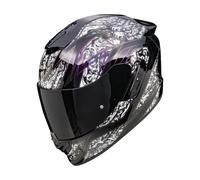Casco integral de moto Scorpion EXO-1400 EVO II Air Fantasy negro y blanco M