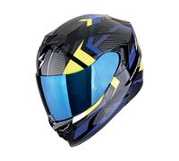 Casco integral de moto Scorpion EXO-520 EVO AIR SENSUS negro-azul-amarillo fluo XL