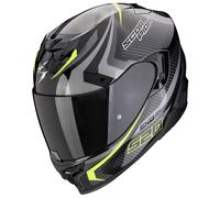 Casco integral de moto Scorpion EXO-520 EVO AIR TERRA negro-plata-amarillo fluorescente S