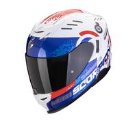 Casco integral de moto Scorpion EXO-520 EVO AIR TITAN blanco-azul-rojo XL