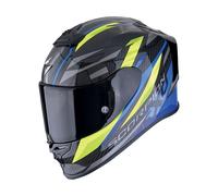 Casco integral de moto Scorpion EXO-R1 EVO CARBON AIR RUNNER negro-azul-amarillo fluo XL