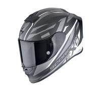 Casco integral de moto Scorpion EXO-R1 EVO CARBON AIR RUNNER negro mate y blanco S